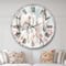 Designart 'Watercolors Pink Wild Horses Traditional Wall Clock
